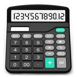 Solar Electronic Desk Calculator Extra Large Display Business Battery 12 Digit W - Picture 1 of 4