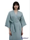 The Prancing Hare Hand Made Organic Linen  Kimono Belted Dress Made To Order