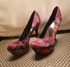 Carlos Santana SATIN Platform Stiletto Heel Closed Toe Destiny SIZE 8 - Picture 1 of 10