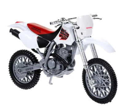 Honda XR400R White/ Red Motorcycle Model, Motormax Scale 1:18 - Image 1 of 4