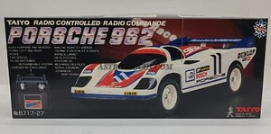 TAIYO CAR PORSCHE 962 RC RADIO CONTROLLER VINTAGE '80 MINT IN BOX - Picture 1 of 14