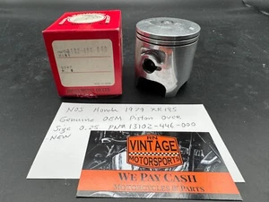 NOS Honda 1979 XR185 Genuine OEM Piston Over Size 0.25 Part # 13102-446-000 New - Picture 1 of 6
