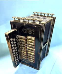 Sammlerstück: Antikes Akkordeon Jan Van Den Eynde Antwerpen Rarität! #B10 - Bild 1 von 17