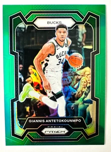 2023-24 Panini Prizm Giannis Antetokounmpo GREEN Prizm Card Bucks Color Match! - Picture 1 of 3