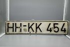International License German Plate HH-KK 454,   Aluminum- Road Worn