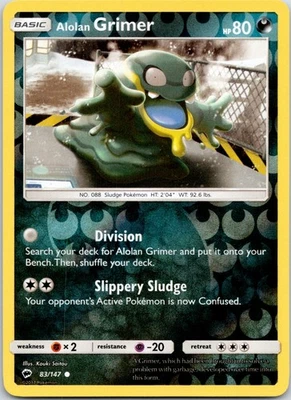 Alolan Grimer Reverse Holo Common SM - Burning Shadows 83/147 NM - Image 1 of 2