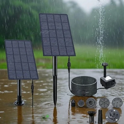 Sternzelt Solar Fontäne Pumpe 5V 2.5W leise Filter 300 cm Kabel für Garten Teich - Bild 1 von 4