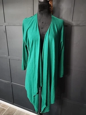 Cárdigan DKNY 100 % seda y cachemir, verde, P/S Foto 1 de 4