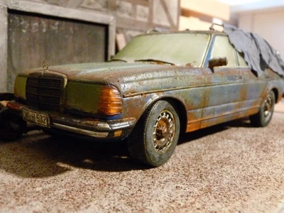 Modellino Mercedes 200 T anno 1982 - ritrovamento fienile/modello fatto a mano in scala 1:18 - Immagine 1 di 4