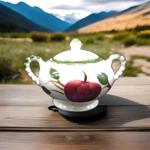 Blue Ridge Southern Potteries Quaker Apple Sugar Bowl And Lid MCM - Picture 1 of 9