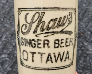 Antique Ottawa, Ontario 'SHAW'S' stone ginger beer bottle FREE SHIPPING! - Bild 1 von 10