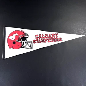 CFL Calgary Stampeders Vintage Logo Pennant Banner Football 1980s Grey Cup - Picture 1 of 5