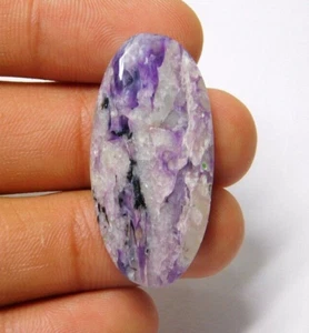 100% Natural Purple Charoite Gemstone Cabochon Loose For Jewelry 37 Cts. ME-7796 - Imagen 1 de 3