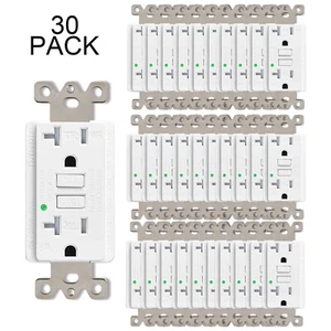 30PK 20AMP GFCI GFI Safety Wall Outlet Tamper Weather Resistant Receptacle ELT - Picture 1 of 12