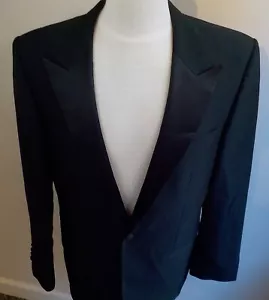 Blazer smoking BOSS HUGO BOSS Black Label Tonal nero a righe "Cary Grant" TG 42R - Foto 1 di 7