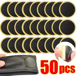 30x Bike Tire Patch Repair Kit Round Circle Glueless Fix Flat Inner Tube Rubber - Picture 1 of 6
