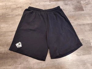 Vintage Reebok Above the Rim Gym Shorts Size M USA Made Black Cotton Mens - Picture 1 of 15