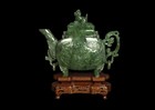 China 1. Hälfte 20. Jh. Jadeit Teekanne -A Chinese Jadeite Teapot Chinois Cinese