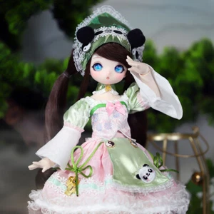 1/4 BJD Full Set Clothes Vinyl Ball Jointed Dolls Girl with Shoes Wig Makeup - Foto 1 di 5