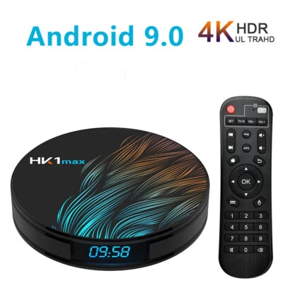HK1 Max Smart Android TV Box Android 9.0 4K Quad Core HD Smart Media Player - Bild 1 von 2