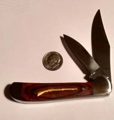 Copperhead  by Whitetail 3 1/4" High Quality  Stainless Steel -Pakkawood  *SALE* - Image 1 of 4