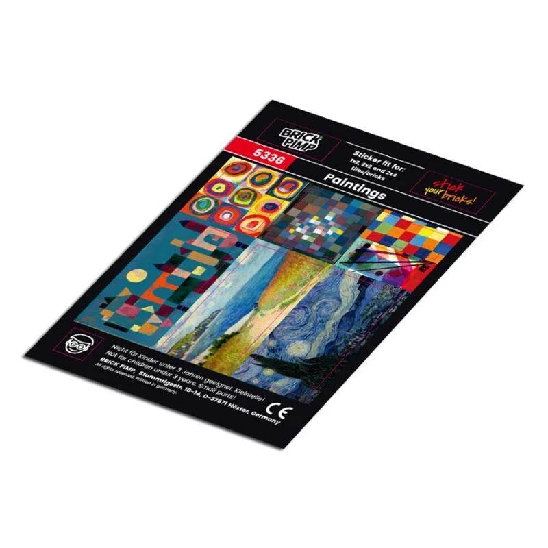 BRICK PIMP Famous Painting ❤️ STICKER fit for building blocks tiles /5336