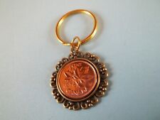 ONE CENT - CANADA - LIMITED EDITION BRONZE CASED PENDANT KEYRING - 1938 to 1996