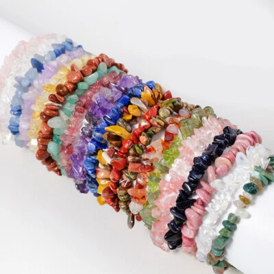 Naturstein Edelsteine ARMBAND Splitter Steinarmband  Armkette SPLITTERARMBAND - Bild 1 von 4