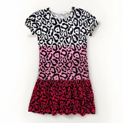 Hartstrings KC Parker Animal Print White/Pink/Red Sweater Dress Size 10-1 2 - Image 1 of 4