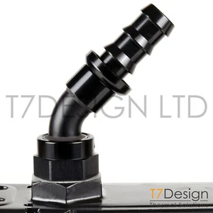 M22 to AN10 45 Degree Push Lock Metric Oil Cooler Adapter Fitting -10 JIC Setrab - Picture 1 of 2