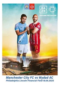 MANCHESTER CITY England v WYDAD Morocco 18 June 2025 FIFA CLUB WC FAN 16 pages - Picture 1 of 1