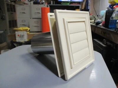 Ivory Exhaust Dryer Vent Mid America Vinyl Mount Master J-Block 067 - Image 1 of 4