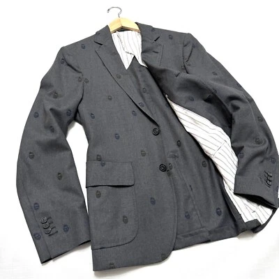 Chaqueta Blazer Wooster + Lardini Talla 48 EE. UU. 38 Calce Ajustado Bordado Para Hombres Lana Foto 1 de 4