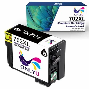 Paquete de 1 cartucho de tinta negra T702XL para Epson 702 Workforce WF-3720 WF-3730 WF-3733 - Imagen 1 de 5