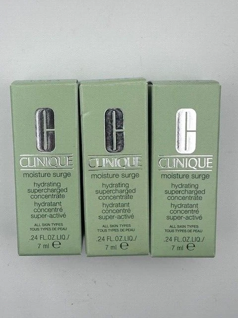 3x CLINIQUE Moisture Surge Hydrating Supercharged Concentrate .24oz/7ml NIB - Image 1 of 1
