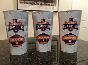(4) Houston Astros 2017 + 2022 World Series Champions 32 oz Stadium Cup - Picture 1 of 3