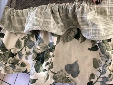 HUGE CUSTOM MADE VALANCE~SCHUMACHER~GREEN,IVORY 157”WIDE !!!!