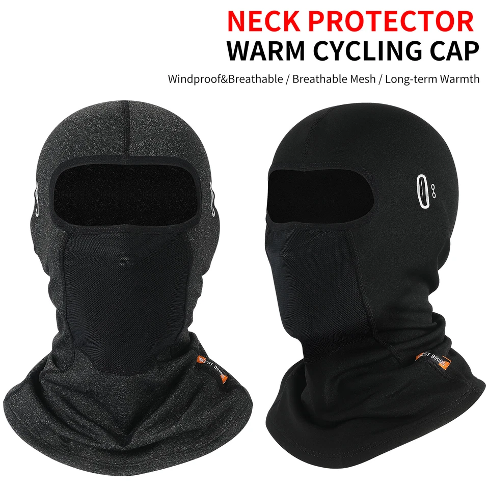 WEST BIKING Invierno Térmico Ciclismo Tocado A Prueba de Viento Máscara Facial Completa Calentador de Cuello Foto 1 de 4