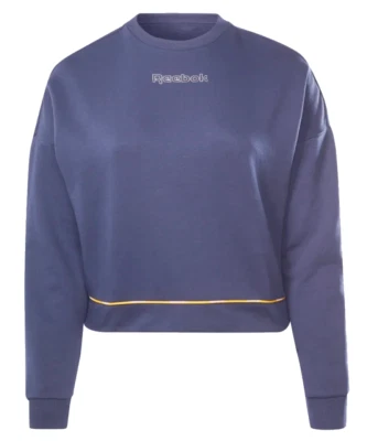 Sudadera Reebok Crew para mujer 20-32 TALLA EXTRA Entrenamiento Crop Polar Top Foto 1 de 3