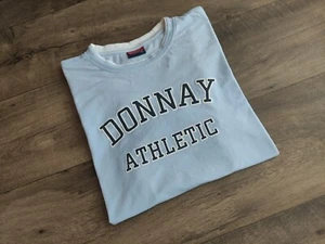 Donnay Athletic vintage tshirt celeste scritta in rilievo taglia L - Imagen 1 de 9
