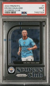 Erling Haaland 2022-23 Panini Prizm Premier League Goleaers Club #1 PSA 9 - Imagen 1 de 2