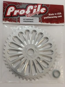 PROFILE IMPERIAL CHAIN WHEEL SPROCKET BMX 44T POLISHED 19MM - Picture 1 of 1