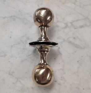 A PAIR OF RECLAIMED ANTIQUE VICTORIAN ROSE BRONZE BALL DOOR KNOBS Ref M2092 - Picture 1 of 15
