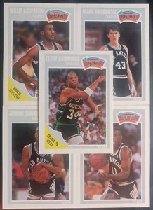 1989-90 FLEER MASTER TEAM SET 5/5 SAN ANTONIO SPURS CUMMINGS MAXWELL MINT 05074 - Picture 1 of 7