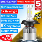 For Mini One Cooper R56 06-2013 100W H4 High&Low Beam Led Headlight 6000K Bulbs