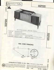 Sams Photofact , Masterwork Model M5102 Console Radio , Original Hard Copy - Picture 1 of 1