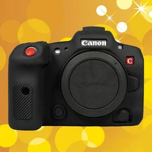 Black Soft Silicone Rubber Camera Case Protector Cover FR Canon R5C Housing Skin - Picture 1 of 7