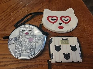 Lot of 3 LUV BETSEY Betsey Johnson Zip Bags Pouches Cosmetics - Picture 1 of 8