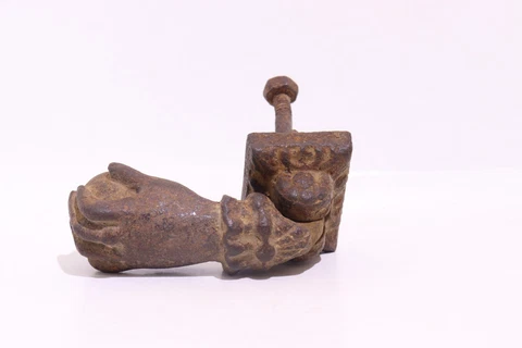 Vintage Original Hand Of Fatima Cast Iron Door Knocker,Hand Ball Cover