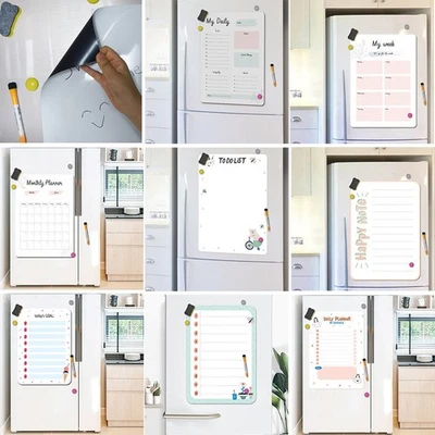 Magnet Board Sticker Meal Memo Planner Planner Refrigerator Rewritable - Image 1 of 4